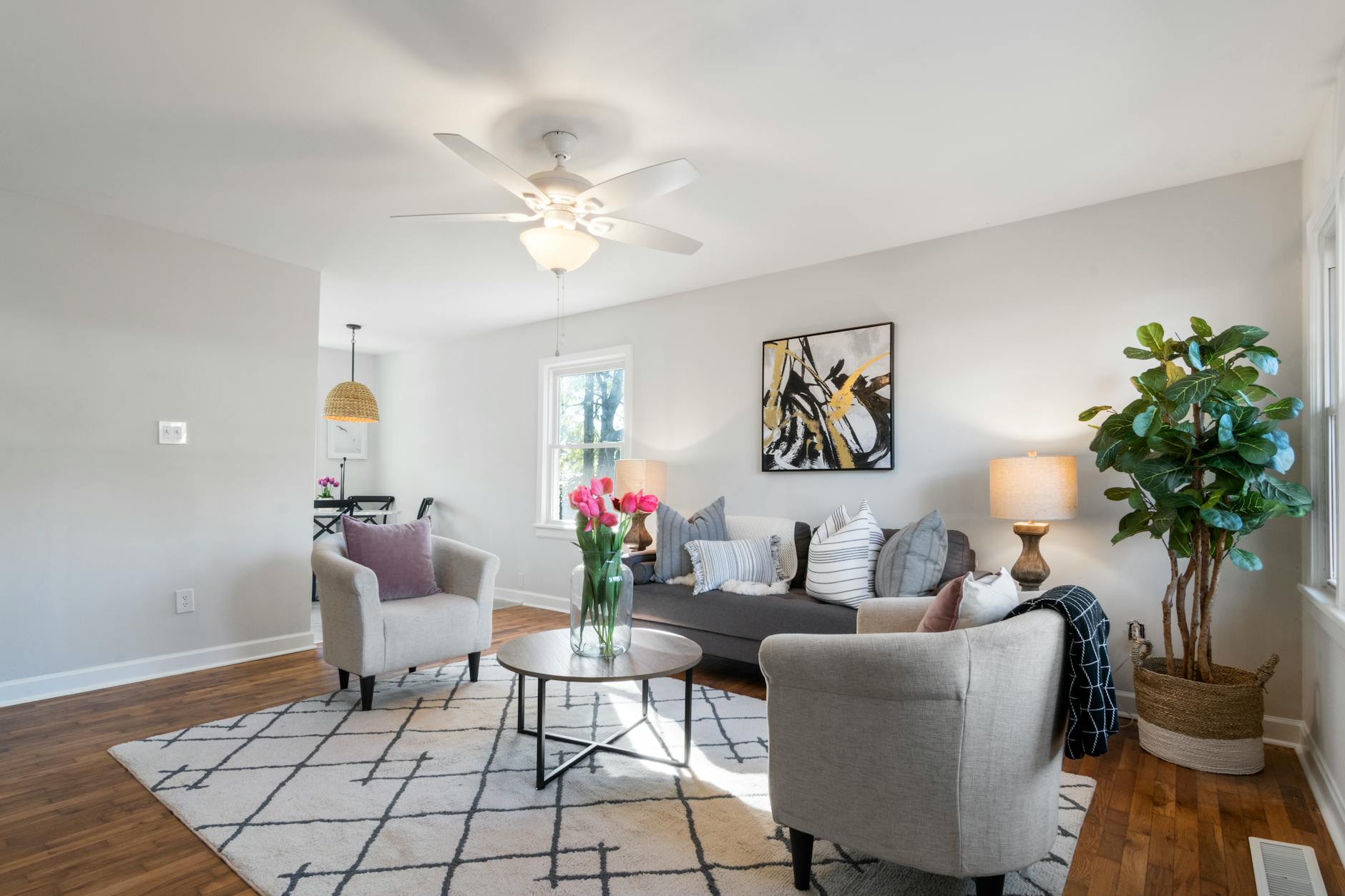 soft airy home design living room