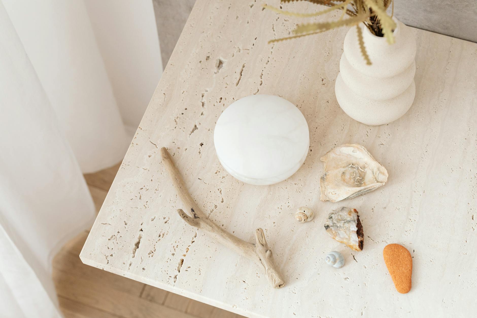 textured neutral decor with natural elements