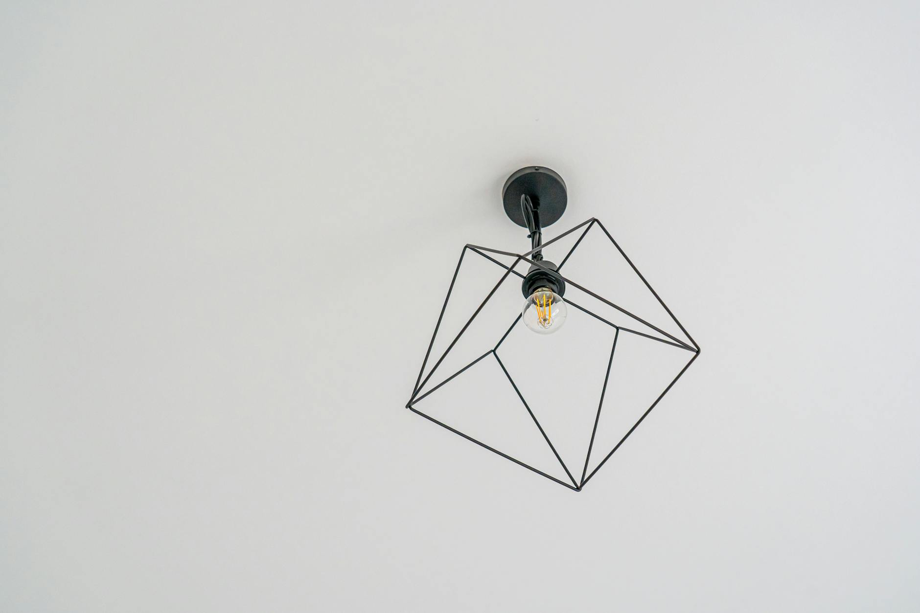 minimalistic lighting fixtures in a modern home