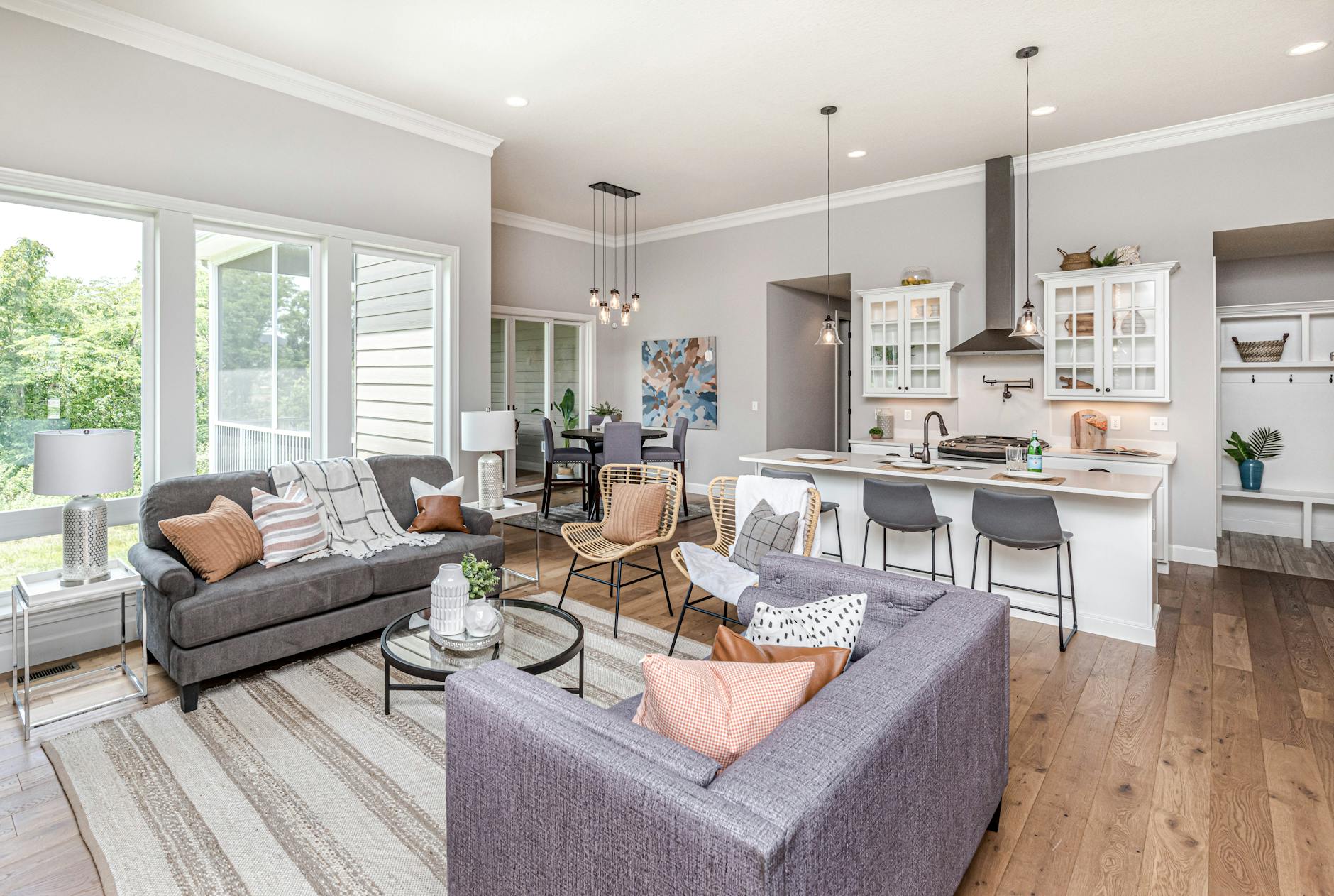 color palette for open concept living space