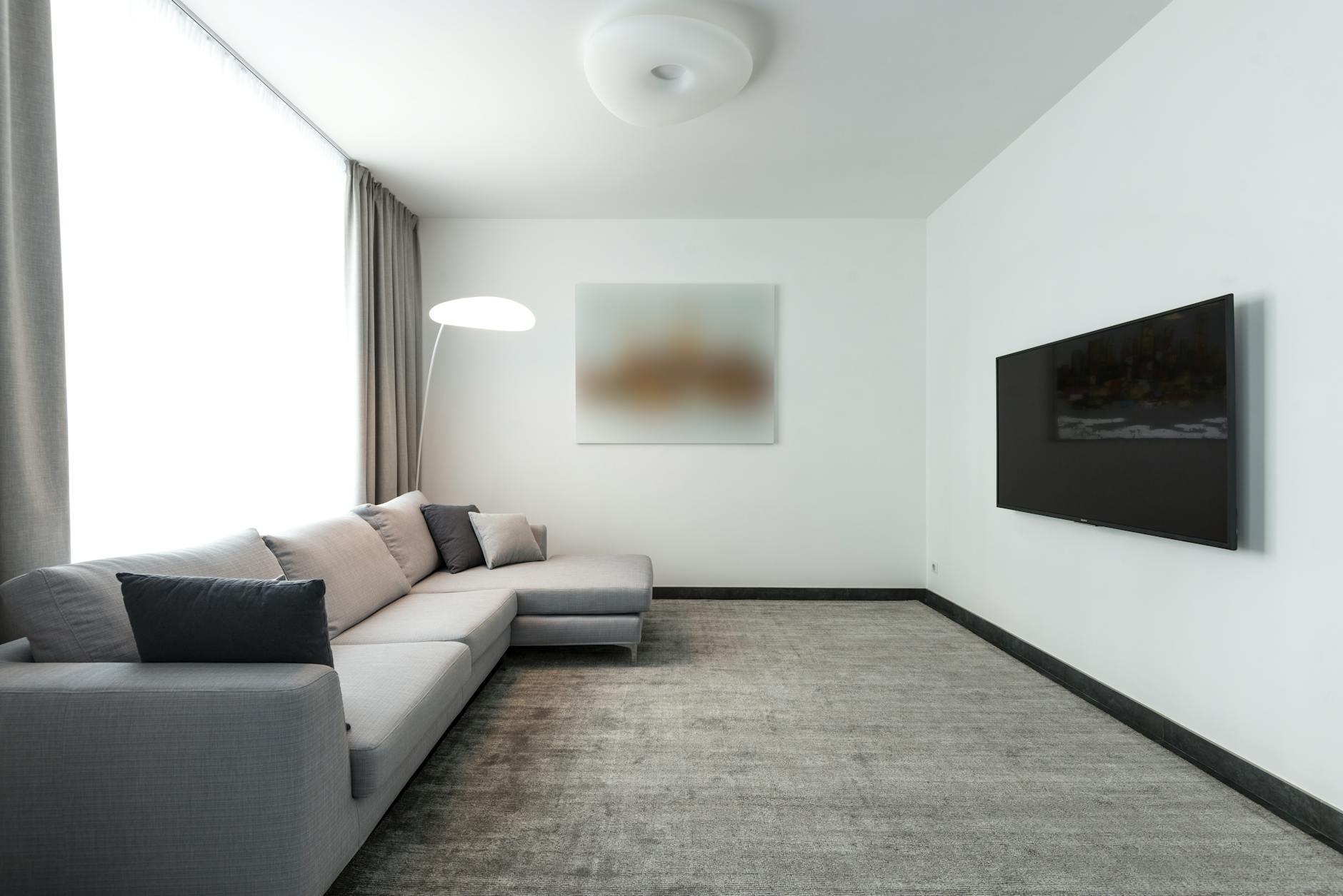 clean aesthetic living room with minimal furniture