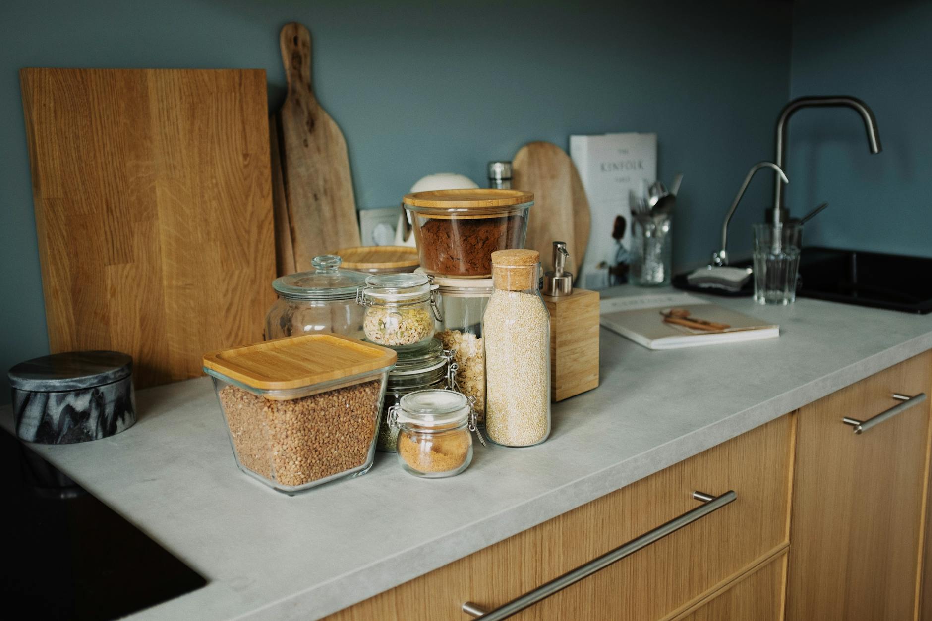 kitchen countertop essentials organization