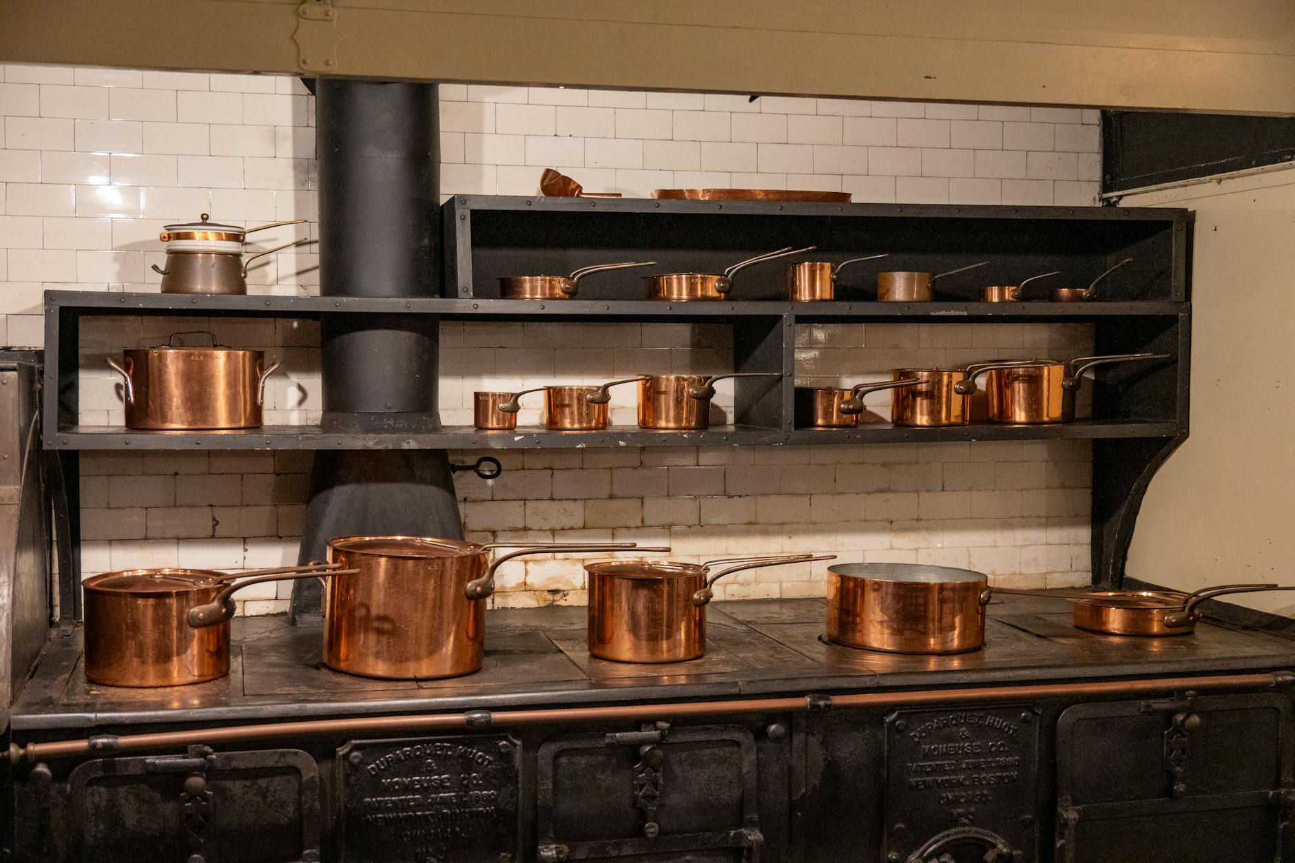 Rustic kitchen with vintage cookware