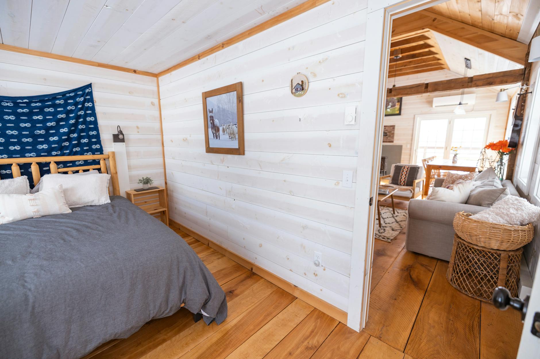 cozy bedroom natural materials