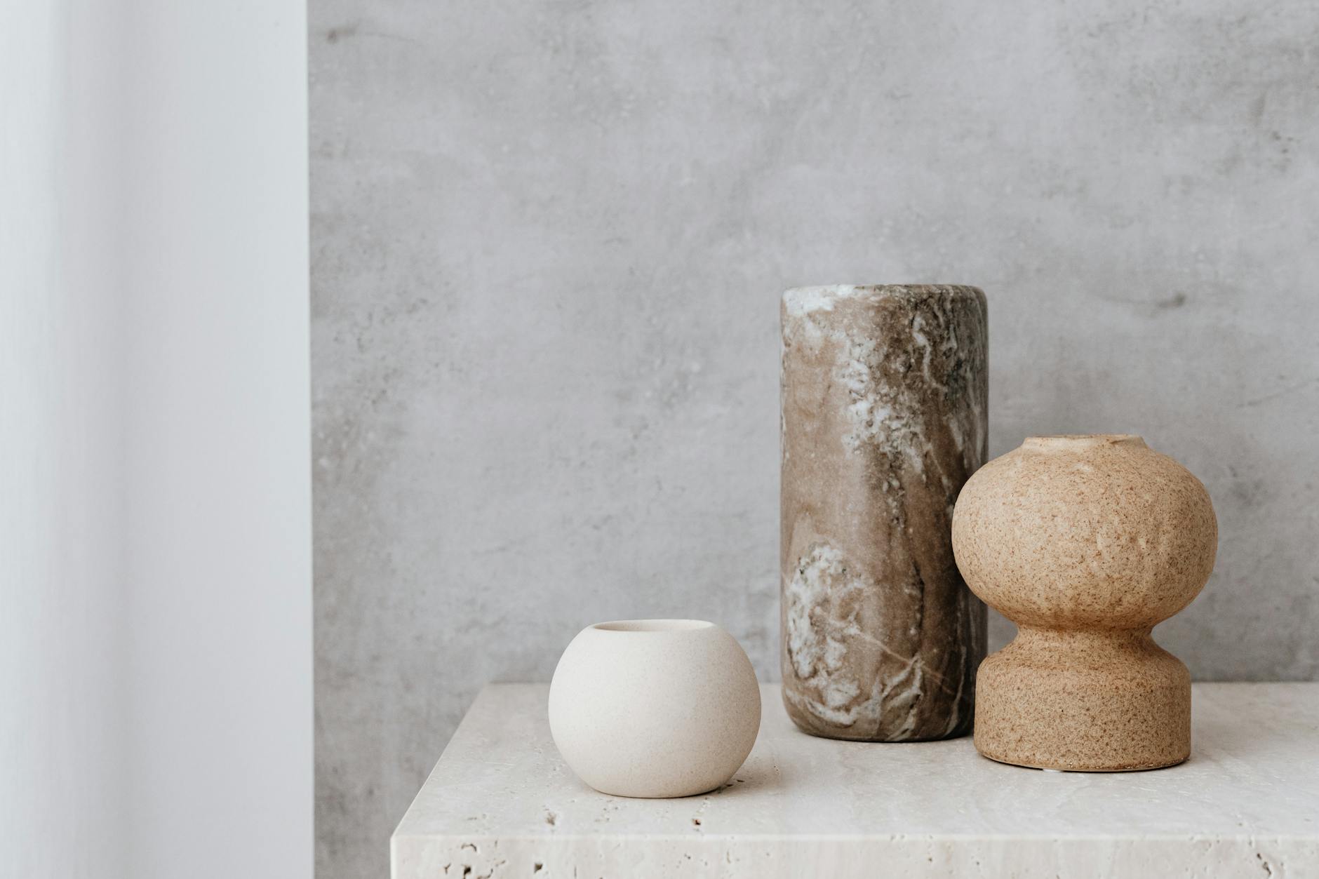 various textured materials in an interior design setting