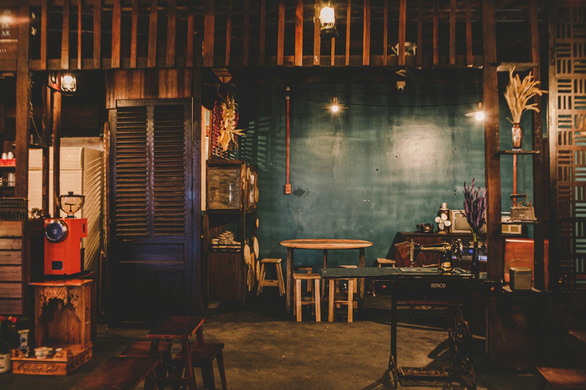 vintage chair rustic café design