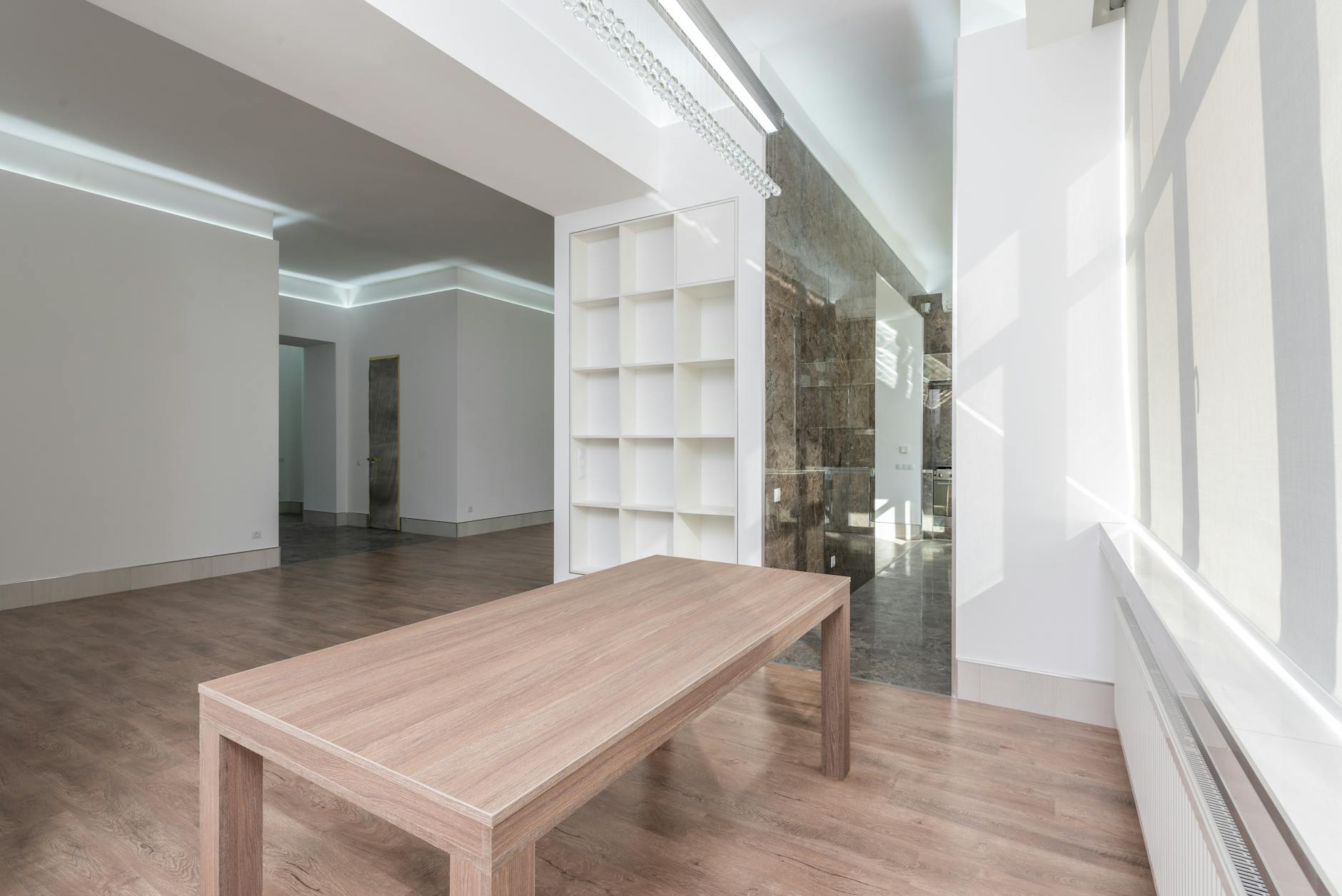 neutral interior with natural lighting