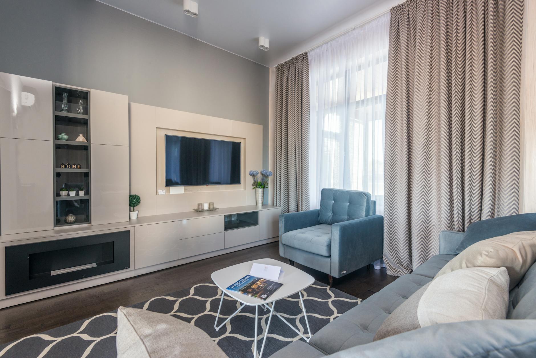 balanced home design living room