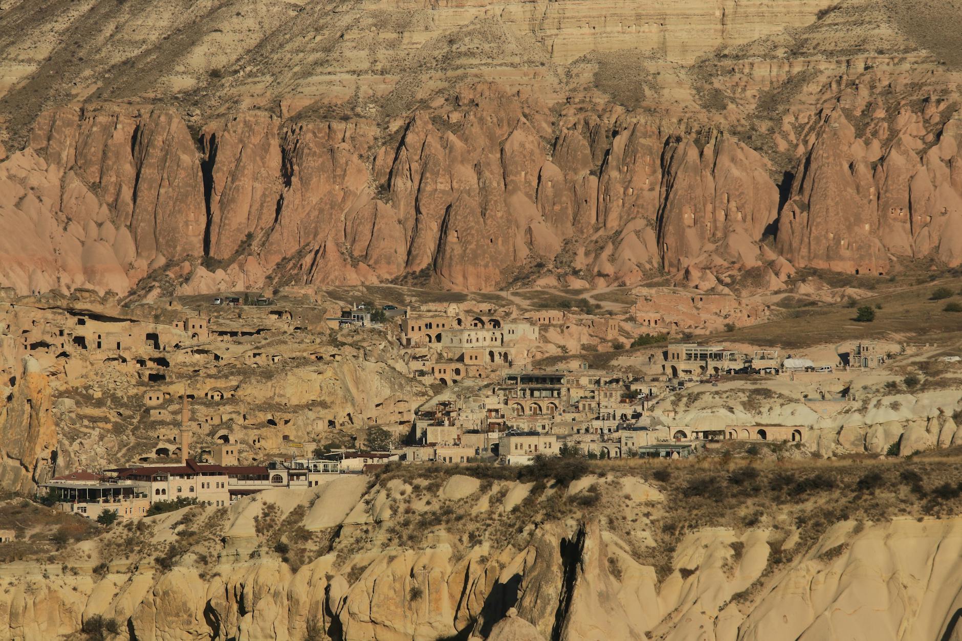 Cappadocia landscape with cave dwellings