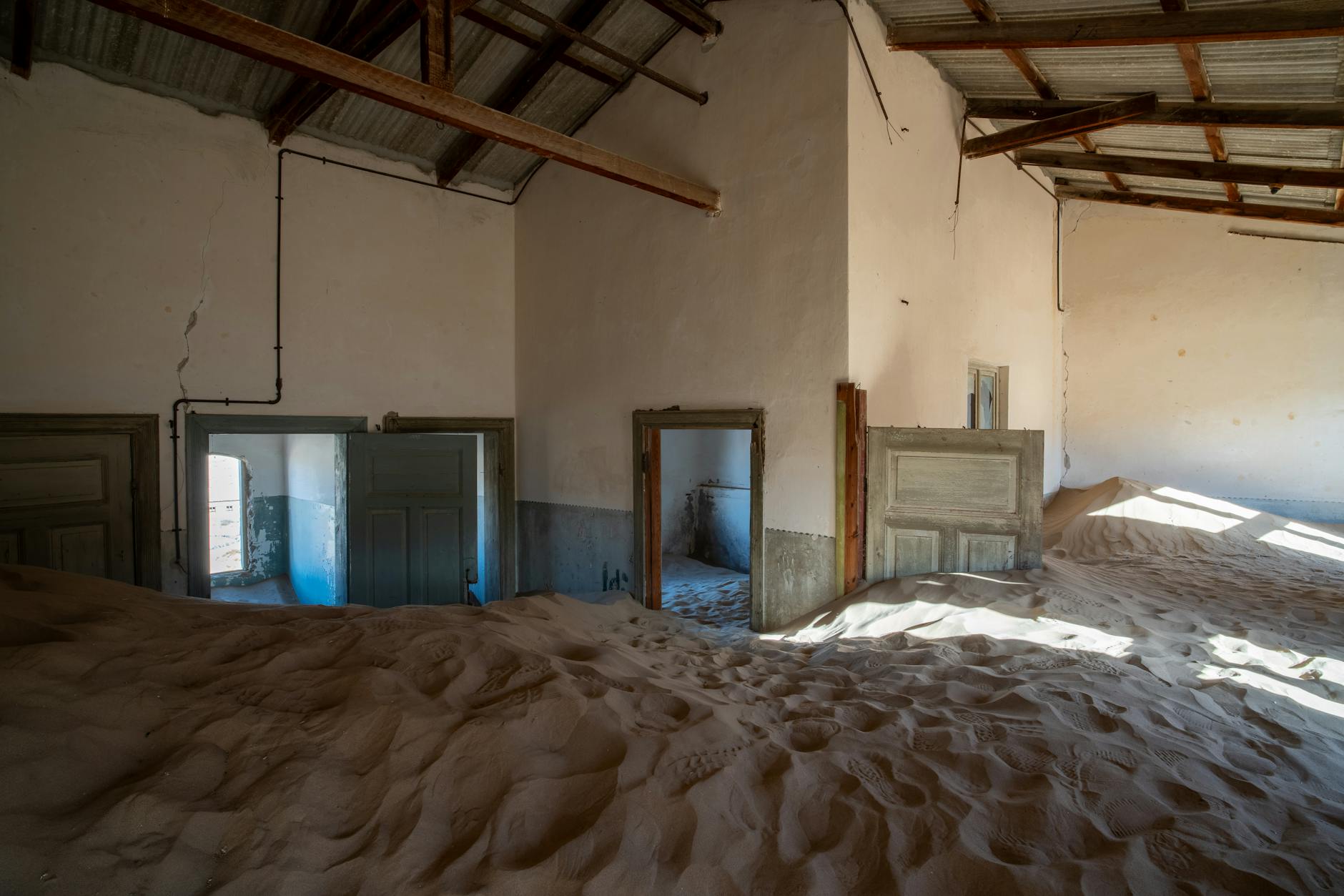 historical remnants in an abandoned town