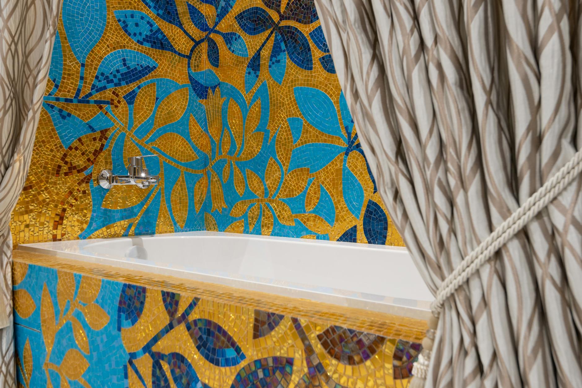 stylish interior design with mixed patterns and textures