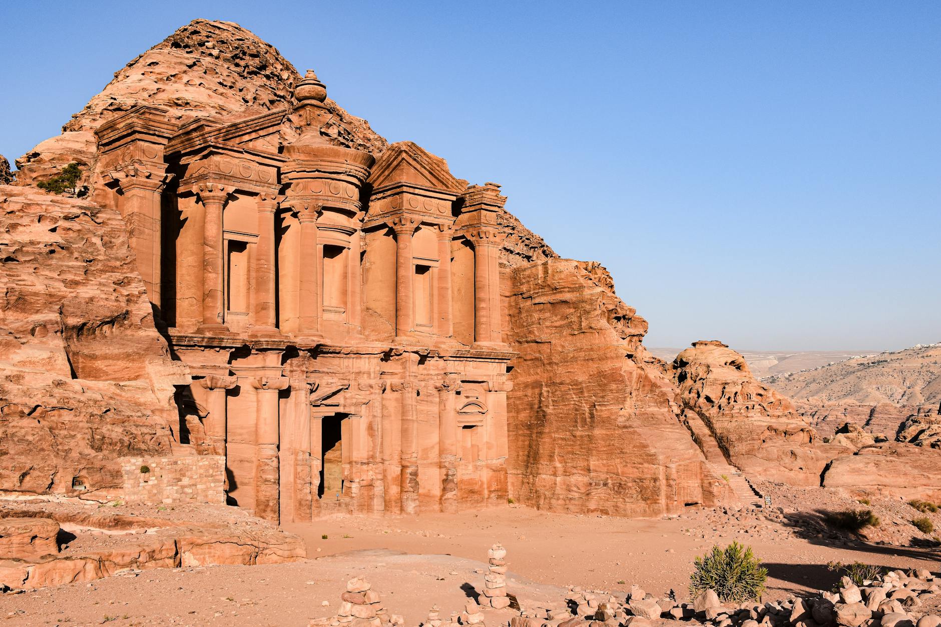 Petra ancient city sunrise view