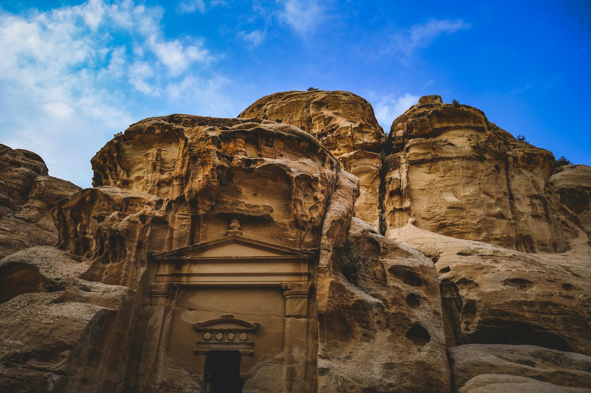 Nabataean architecture Petra sunrise