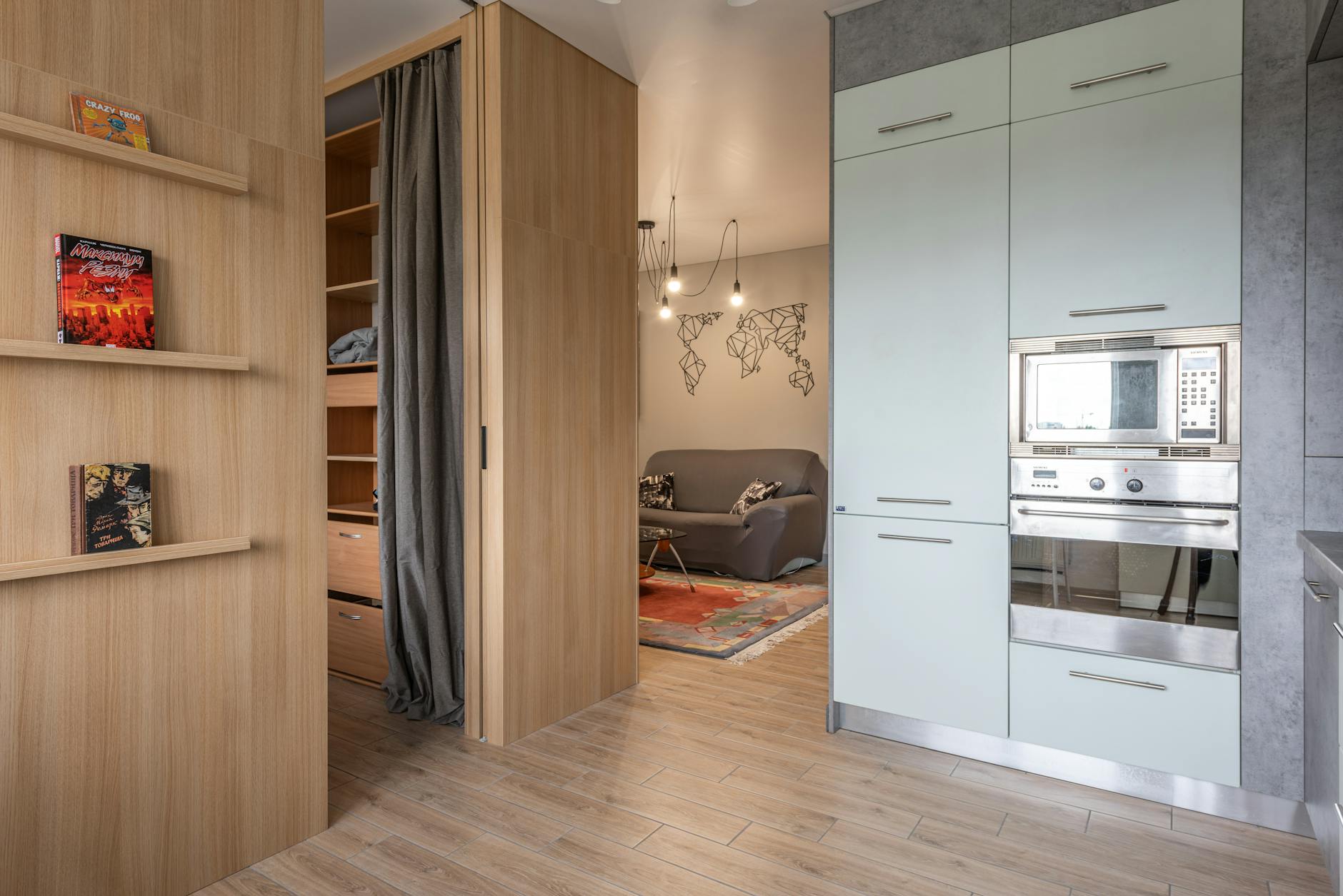 clever storage solutions in a small living room