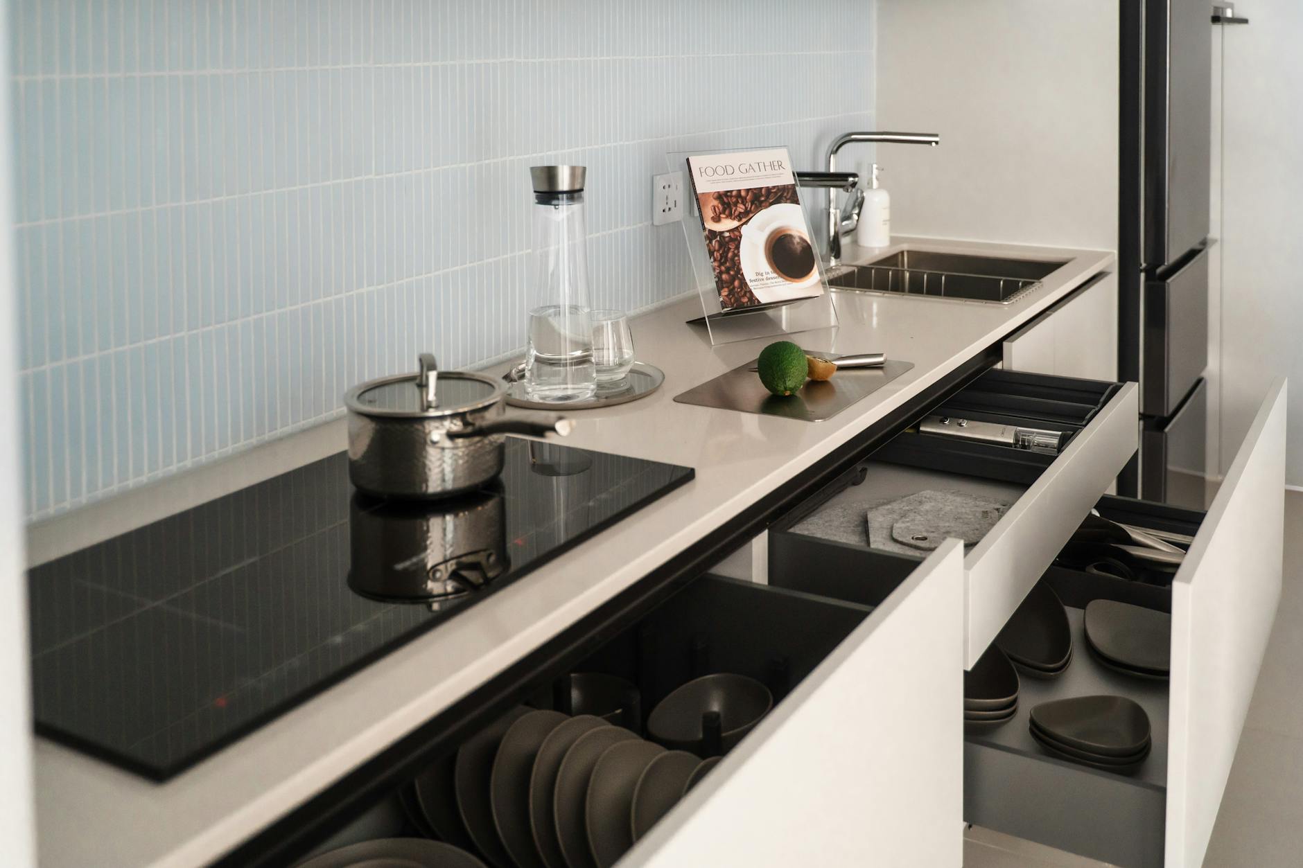 clean kitchen with decorative items