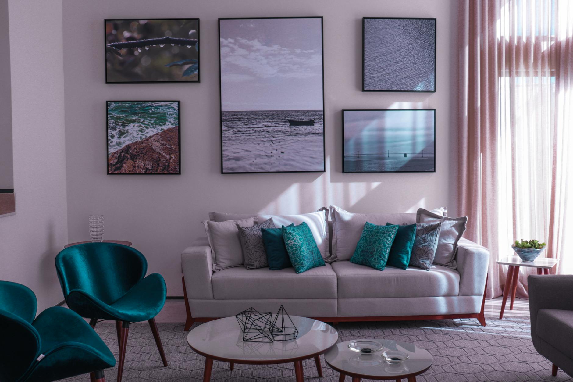 personalized living room with gallery wall
