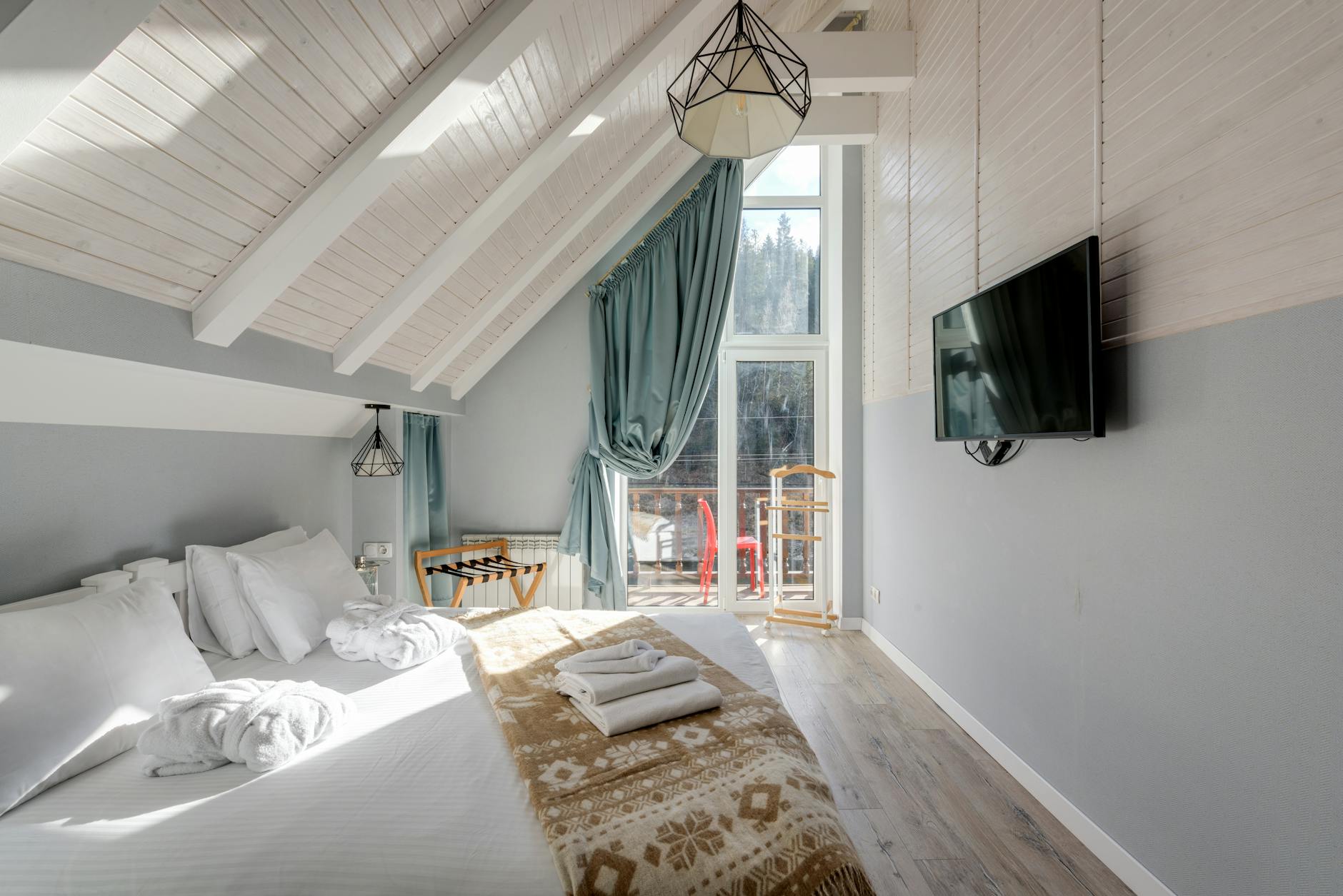 minimalist bedroom with natural light