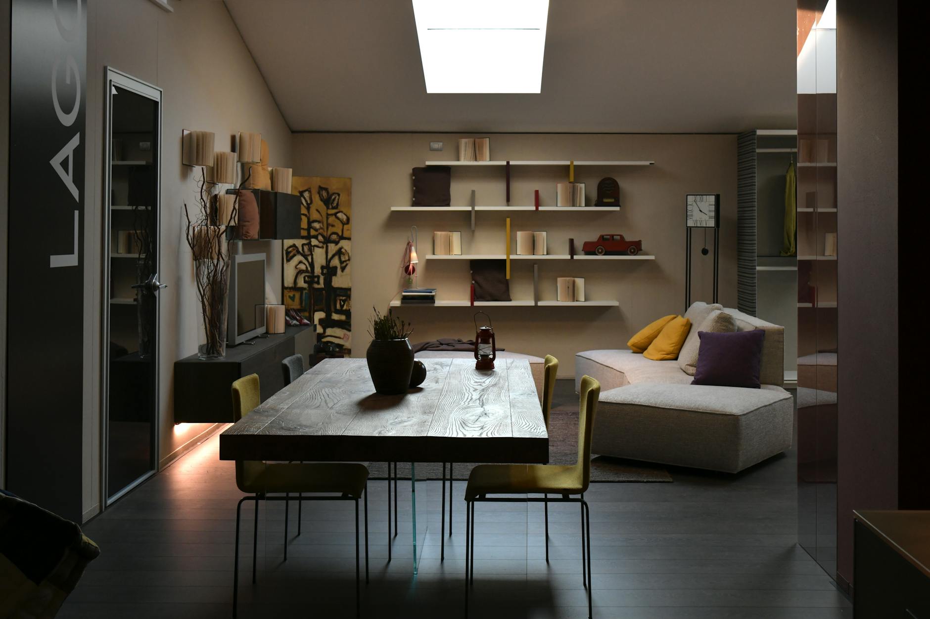 luxurious contemporary home interior featuring jewel tones