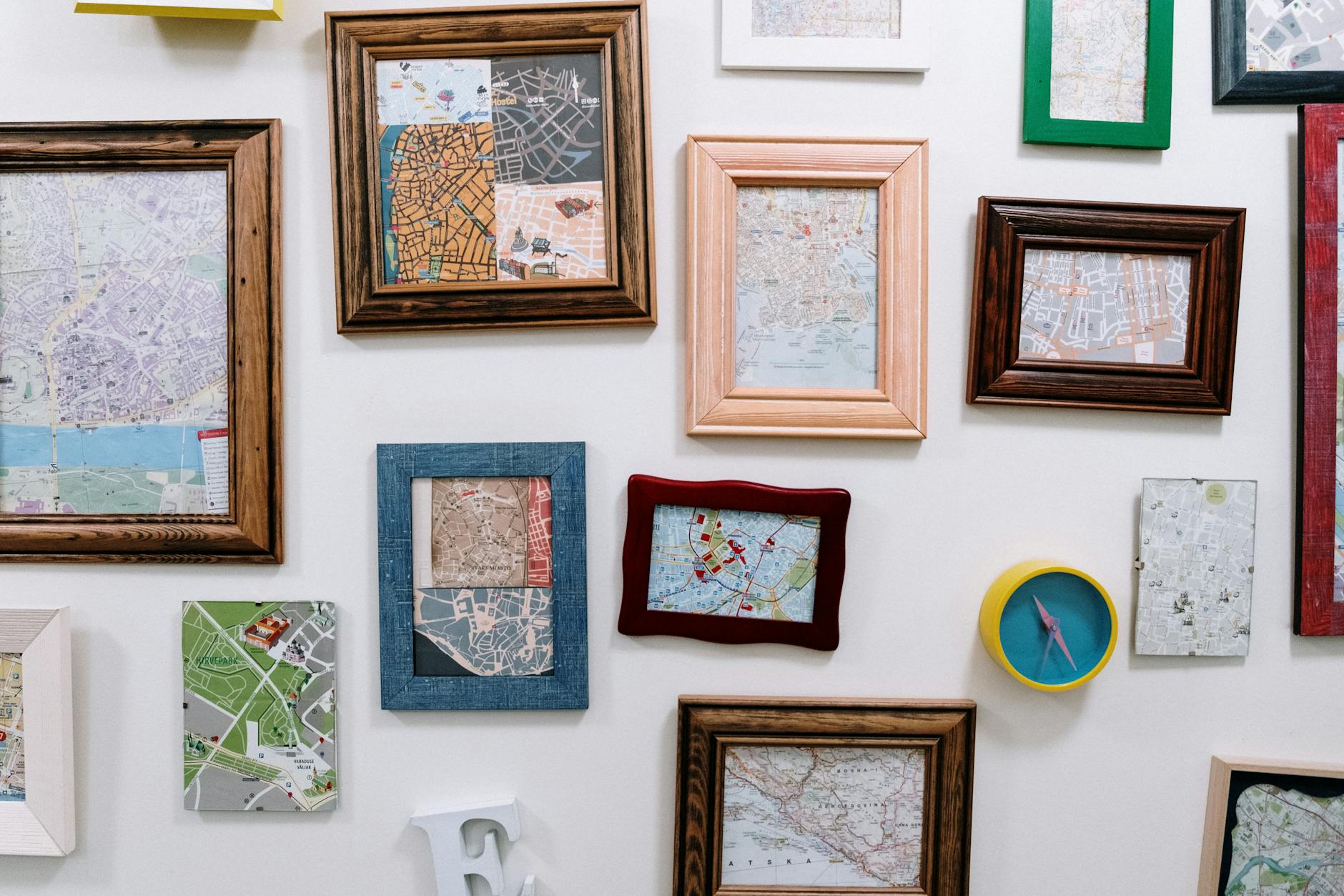 home gallery wall with diverse artworks