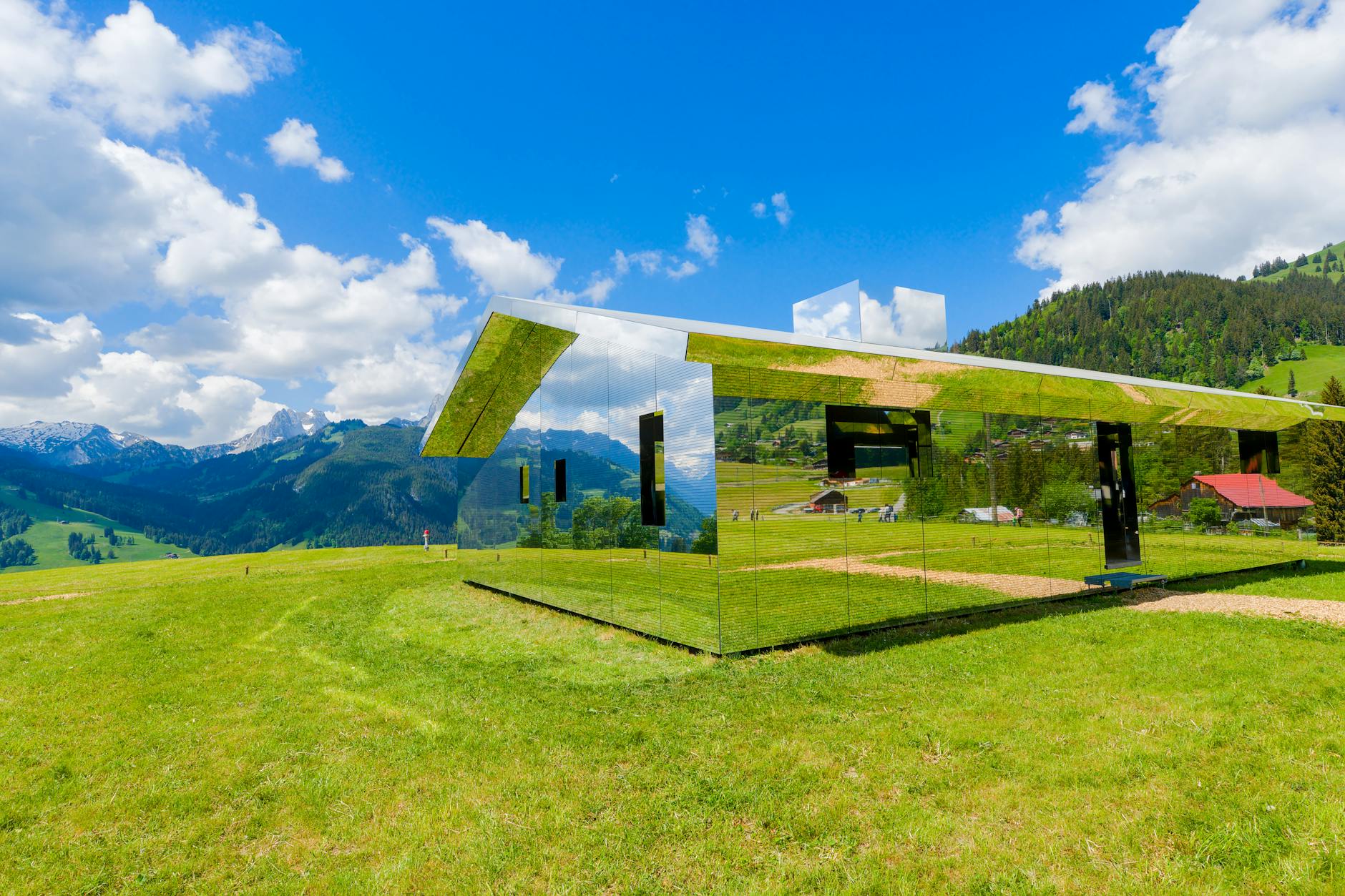 alpine architecture landscape view