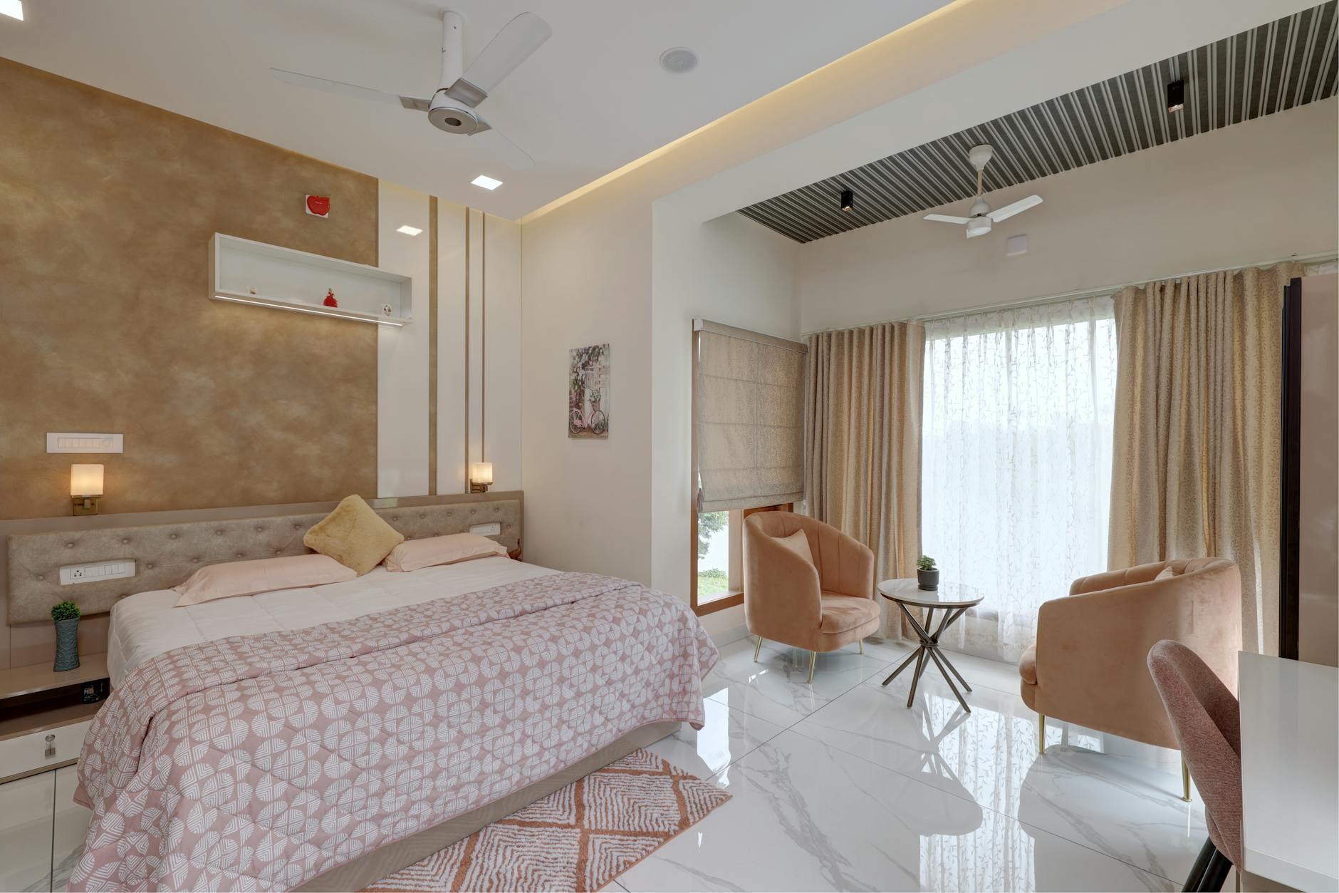 serene bedroom with soft colors