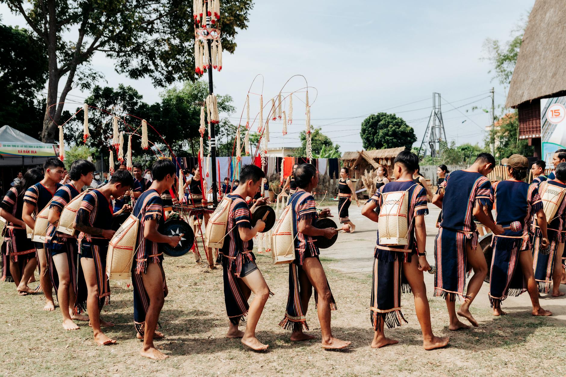 village festival with traditional food music and dance