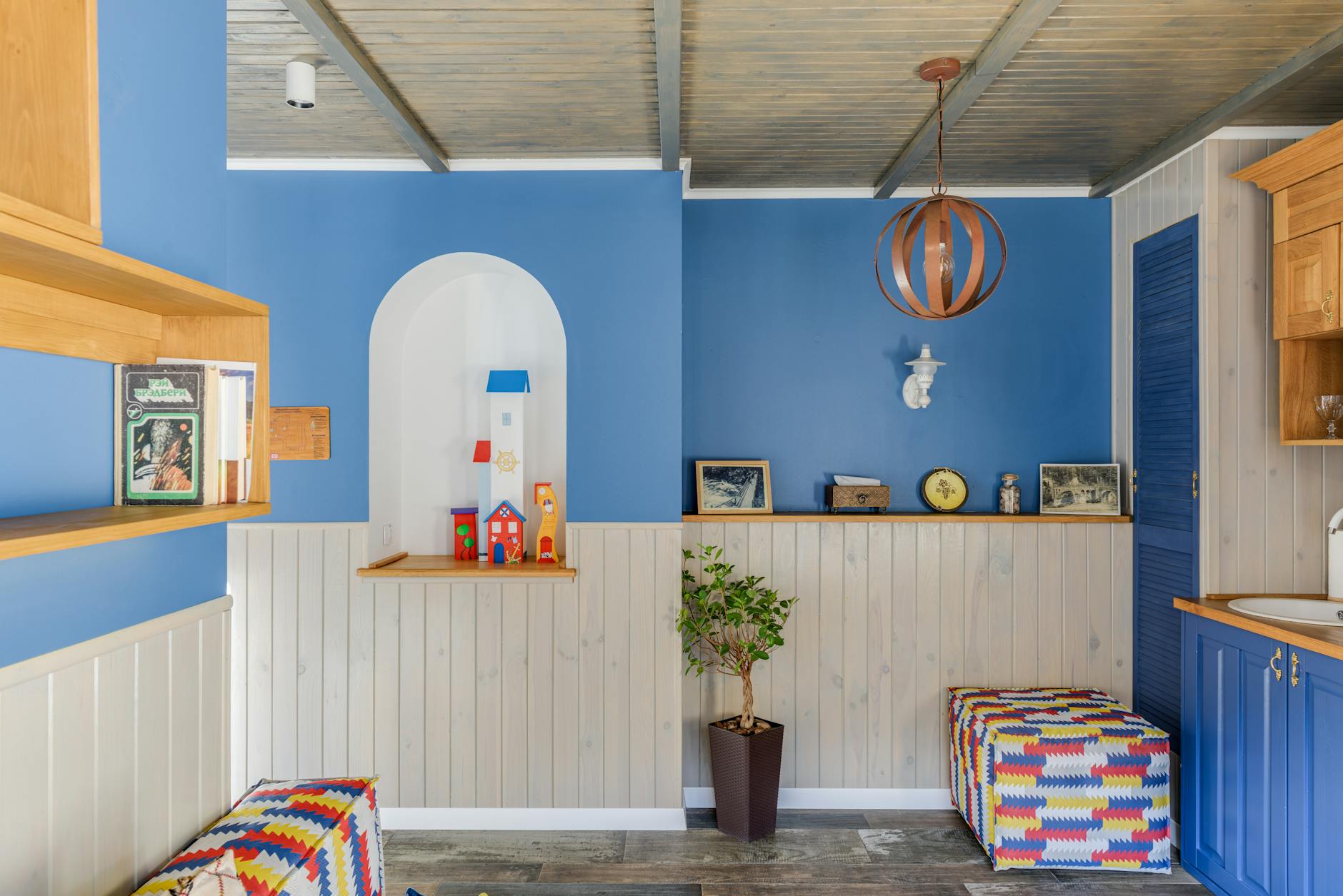 child's play area with stylish furniture