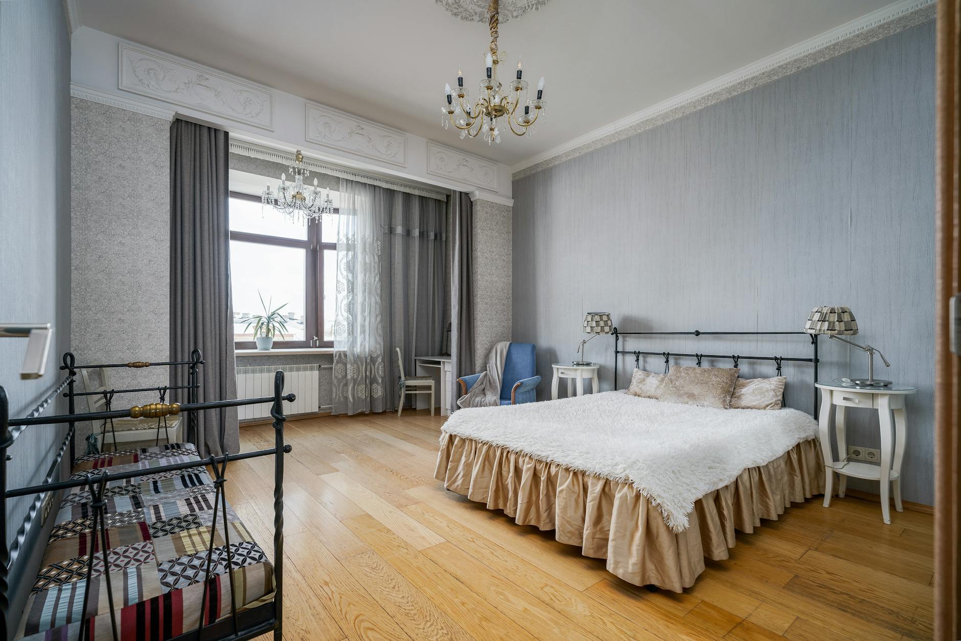 modern classic bedroom with elegant decor