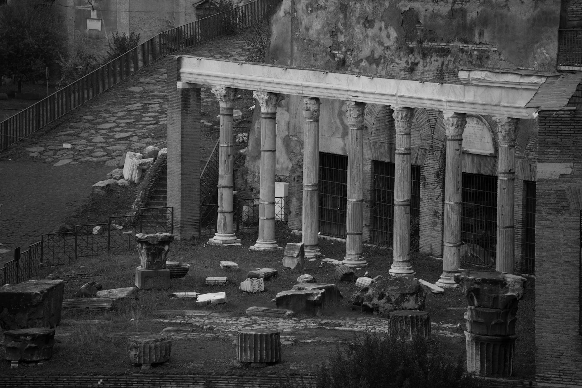 Roman Forum ruins, historical site