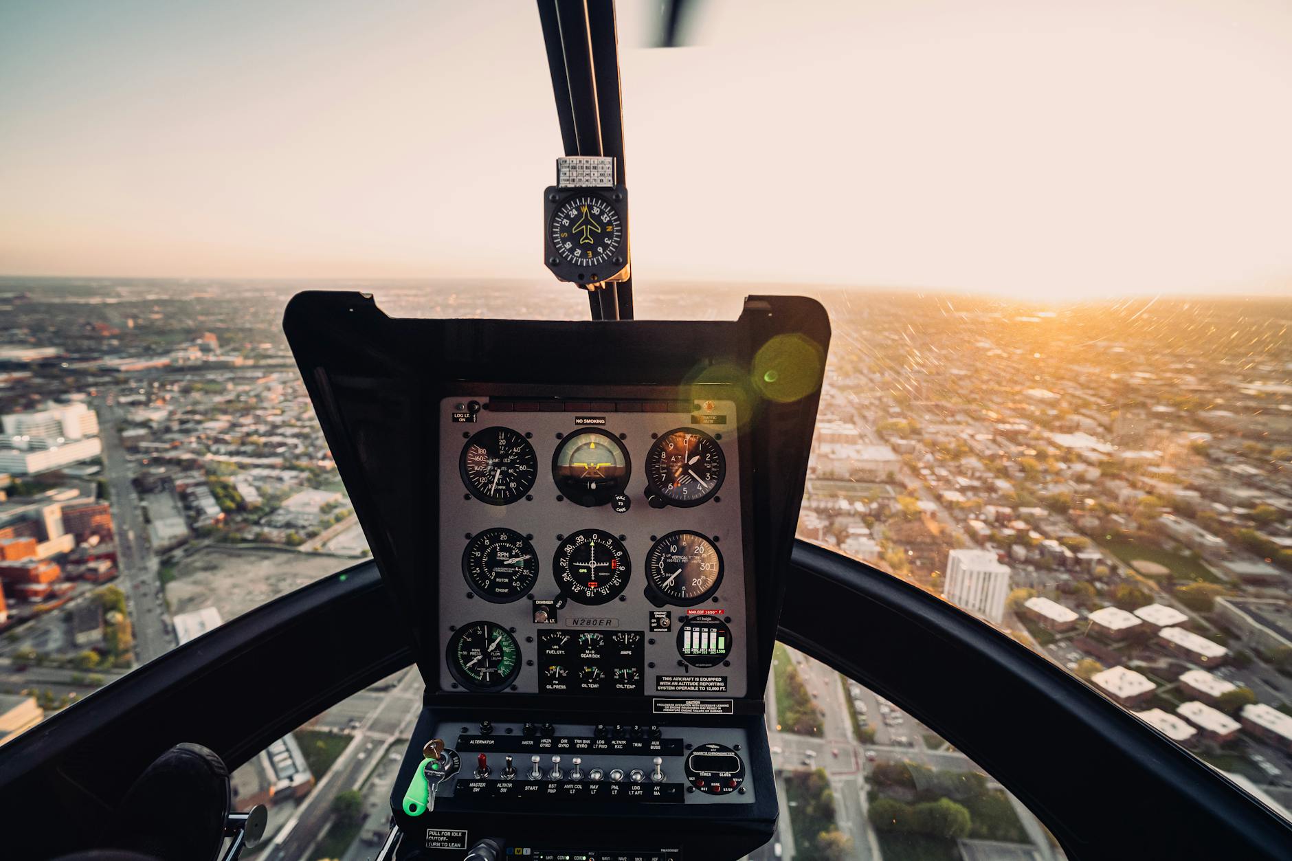 helicopter view of city neighborhoods