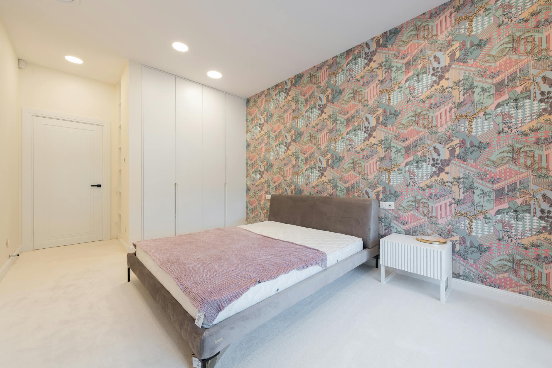 organic modern interior design bedroom with neutral colors