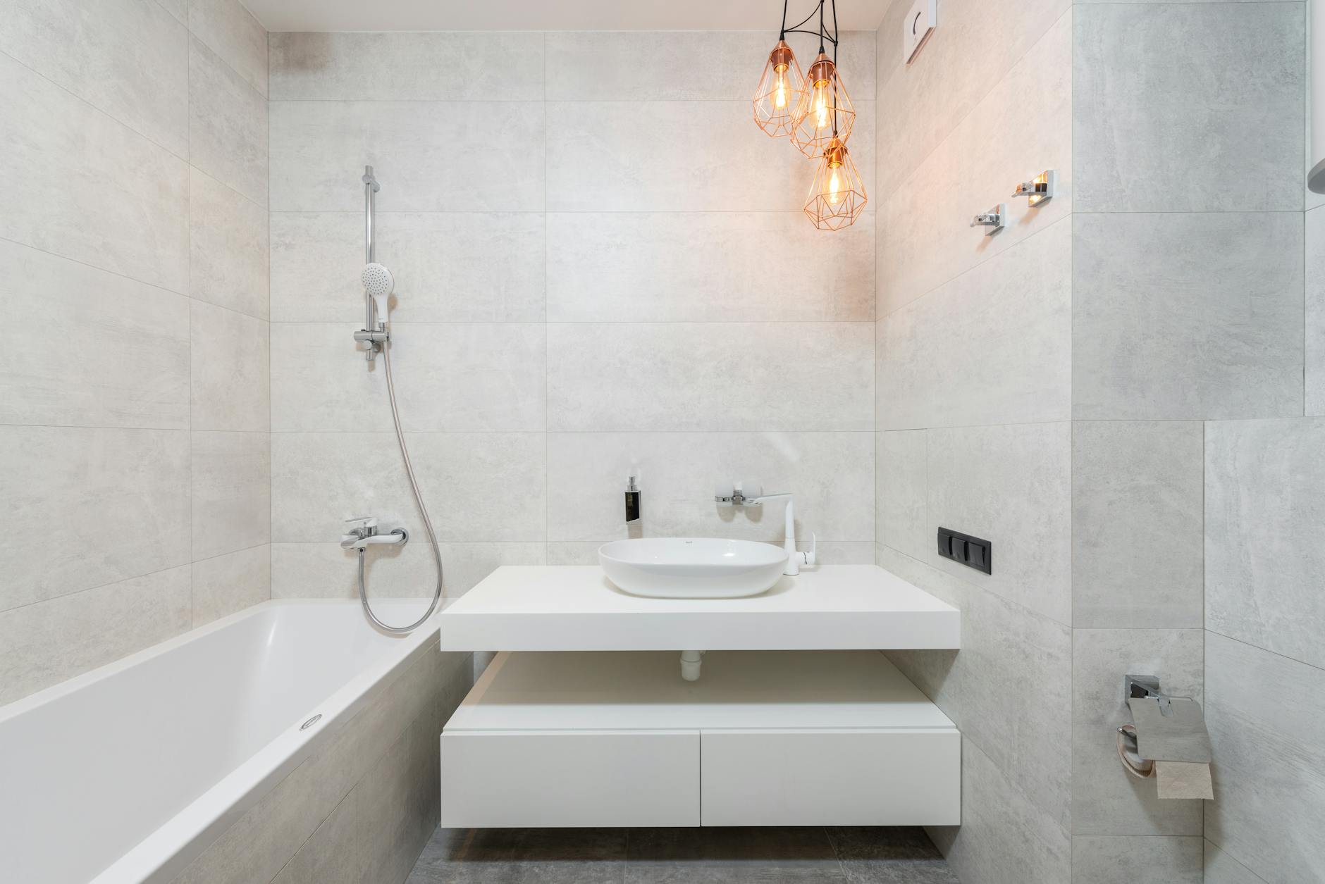 clean and organized bathroom