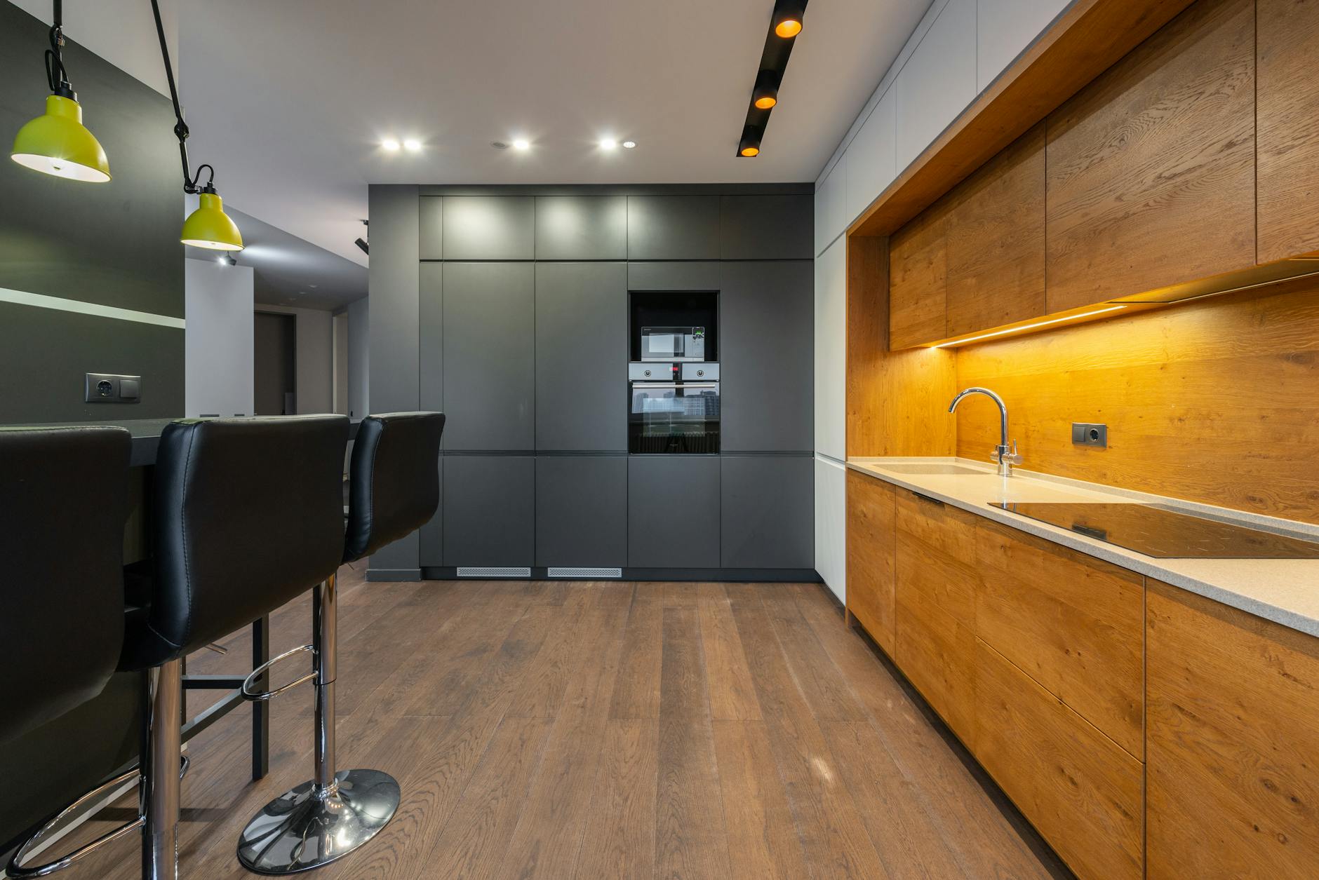 soft lighting in modern kitchen design