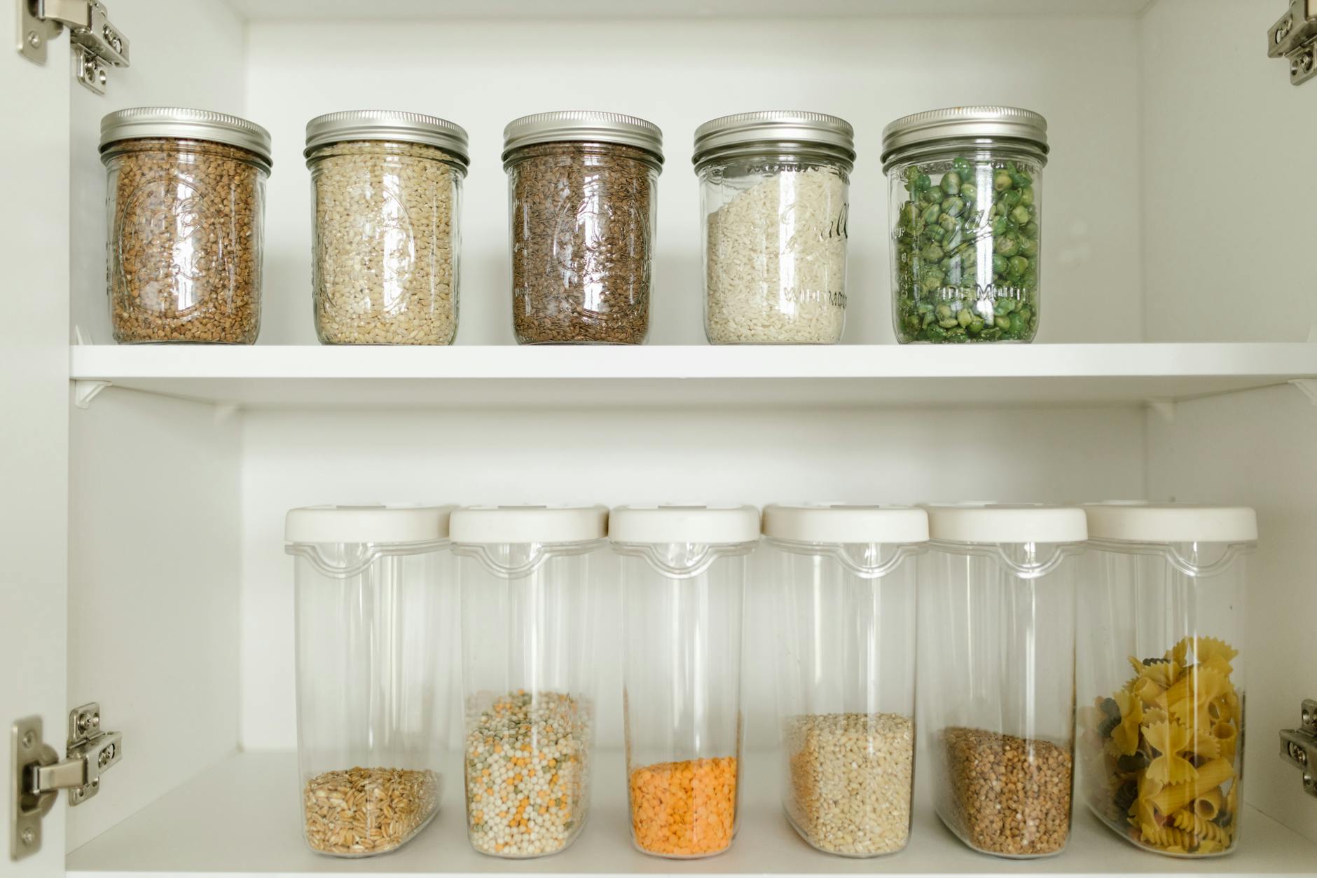 various storage containers for pantry organization