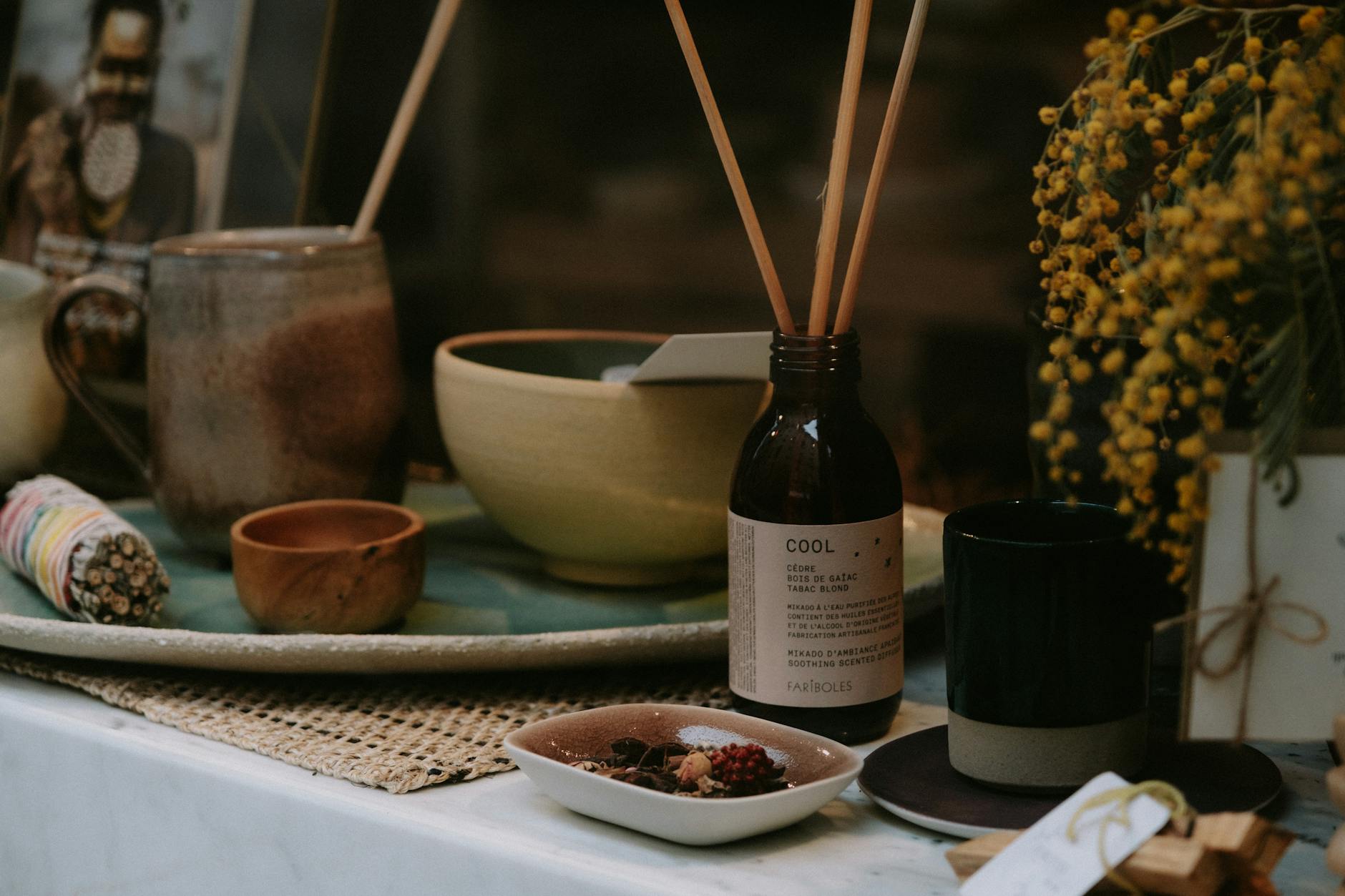 aromatherapy setup for relaxation